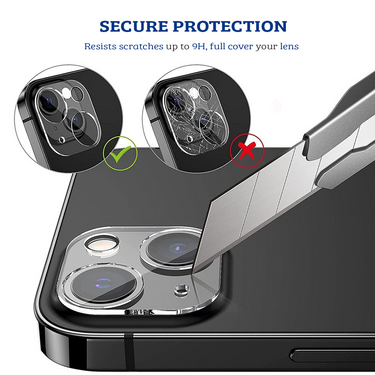 iPhone 15 / iPhone 15 Plus Tempered Glass Compatible For Back Camera Lens HD
